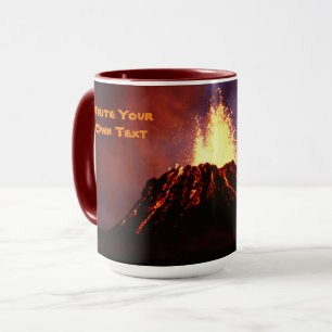 Mug Volcan actif - Écrivez votre propre texte