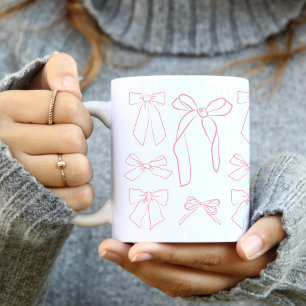 Mug Volets tirés à la main de style français rose