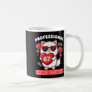 Mug Voleur de cœur professionnel 67 Mème 6 7 Chat Ragd