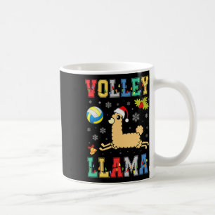 Mug Volley Llama Lover Volleyball Lover Santa Hat Xmas