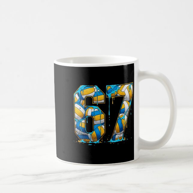 Mug Volleyball 67 Six Seven Srt Funny Gen Alpha Z Meme (Droite)