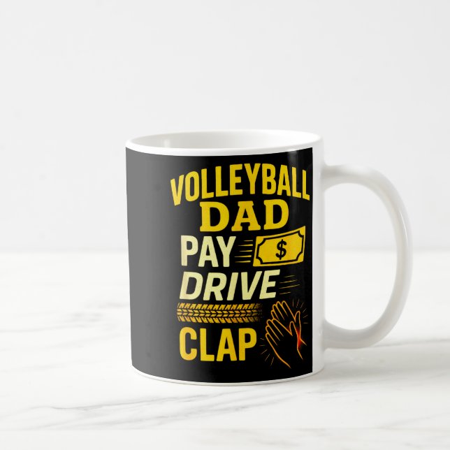 Mug Volleyball Dad - Funny Proud Father Player  (Droite)