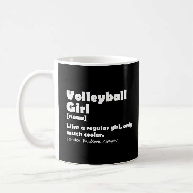 Mug Volleyball Girl Drôle Définition Volleyball Lover (Gauche)