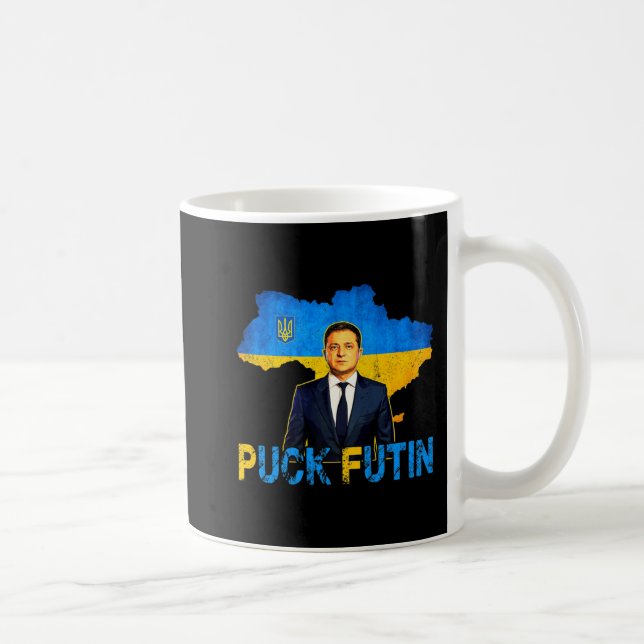 Mug Volodymyr Zelensky Puck Futin Mème Je Me Trouve Av (Droite)