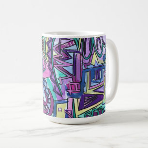 Mug Volonté Libre - Art Abstrait Peint à la Main