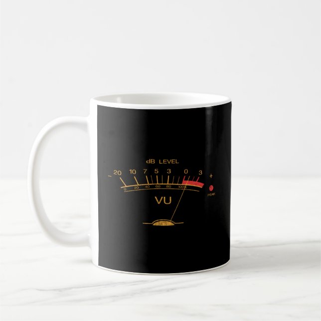 Mug Volume Vu Meter Audio Engineer Enregistrement Stud (Gauche)