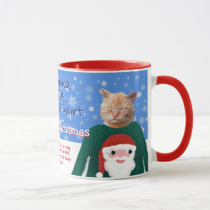 Mug Vos chats dans des pulls de Noël moches Photo pers