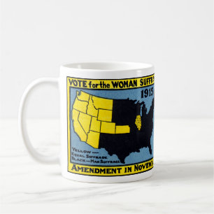 Mug Vote 1915 pour le suffrage de la femme