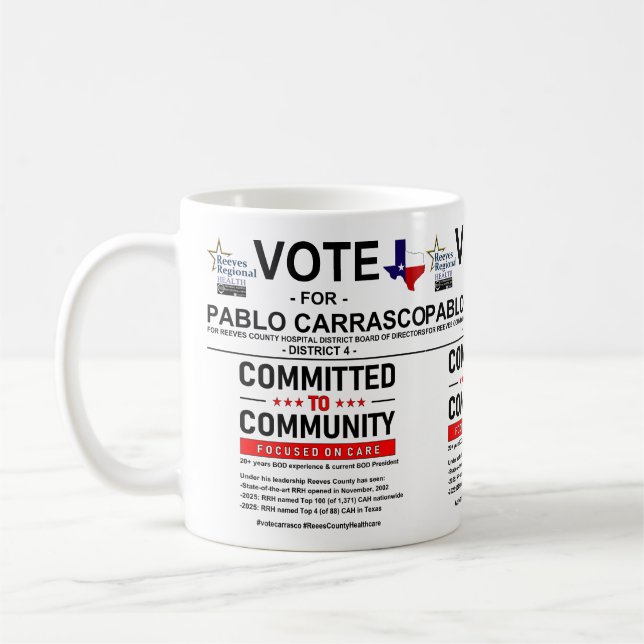 Mug Vote pour Pablo Carrasco (Gauche)