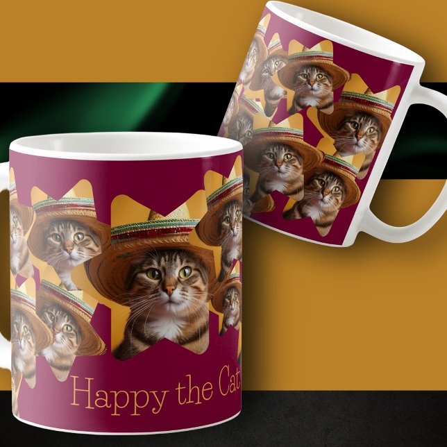 Mug Votre chat dans un collage sur une coupe de café (Créateur téléchargé)