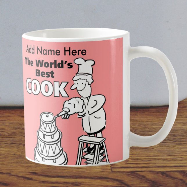 Mug Votre choix de nom - Meilleur cuisinier au monde (Créateur téléchargé)