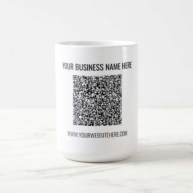 Mug Votre code QR et le texte personnalisé cadeau spéc (Centre)