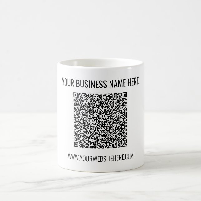 Mug Votre code QR et votre texte personnalisé Bouchon  (Centre)