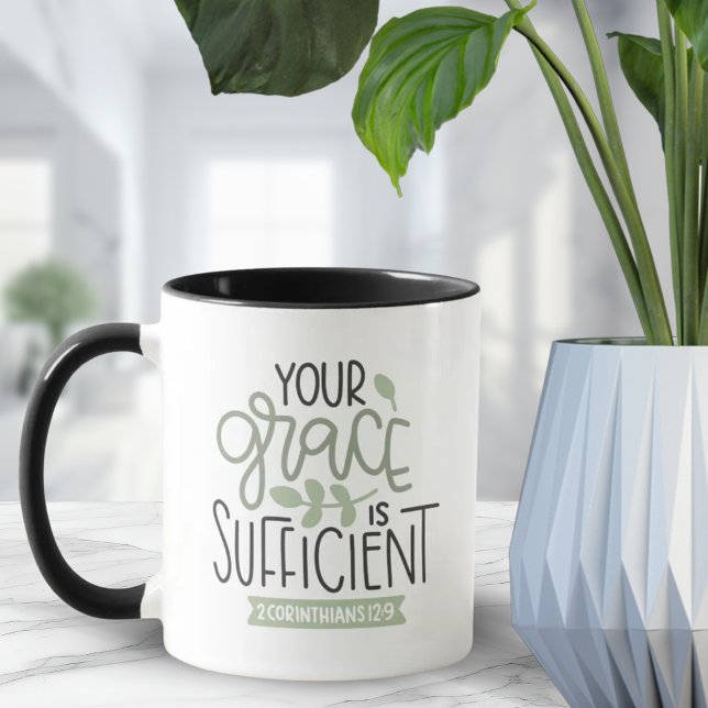 Mug Votre Grâce Est Suffisamment Bible Verse Cadeau (Your Grace Is Sufficient Bible Verse Gift Mug)