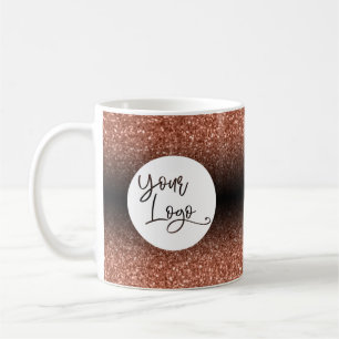 Mug Votre logo d'entreprise, ombre cuivre et noir