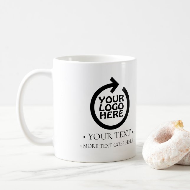 Mug Votre logo d'entreprise personnalisé (Avec donut)