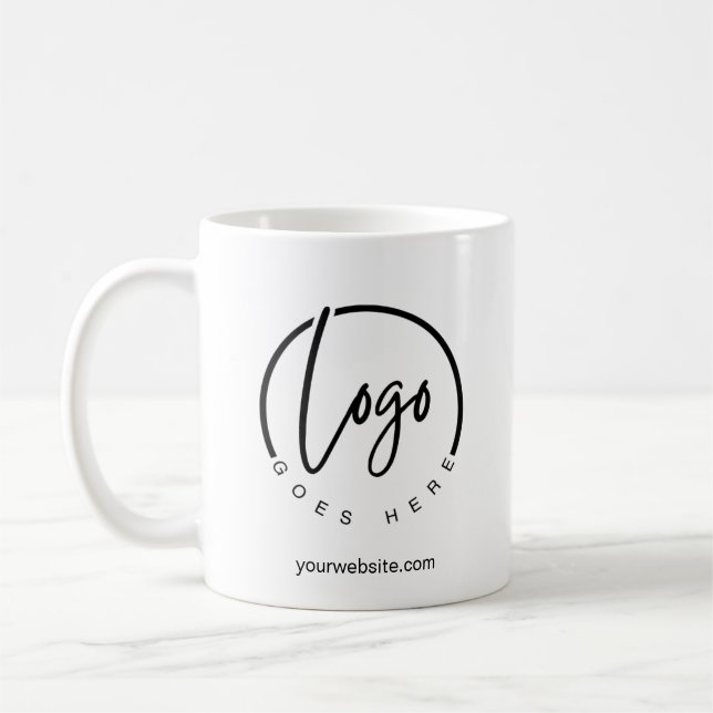Mug Votre logo et votre site Web Bouchon de café perso (Gauche)