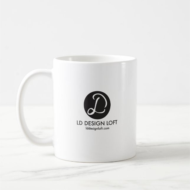 Mug Votre logo ici éditable modèle d'entreprise (Gauche)