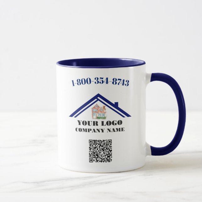 Mug Votre logo professionnel QR Code Café  (Droite)