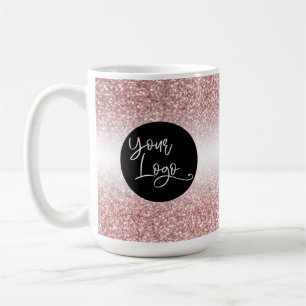 Mug Votre logo sur le Rose léger Gold et Blanc Ombre