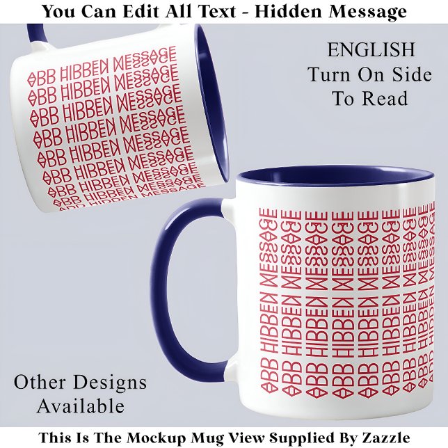Mug Votre message masqué personnalisé Union Jack 150GW (Créateur téléchargé)