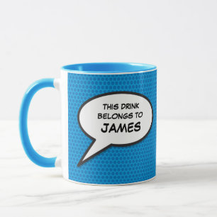 Mug Votre message Voix Bubble Amusant Retro Comique Li