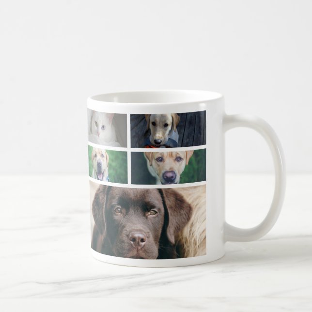 Mug Votre modèle de collage photo personnalisé (Droite)