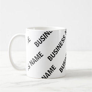 Mug Votre Motif de nom d'entreprise   Noir et blanc