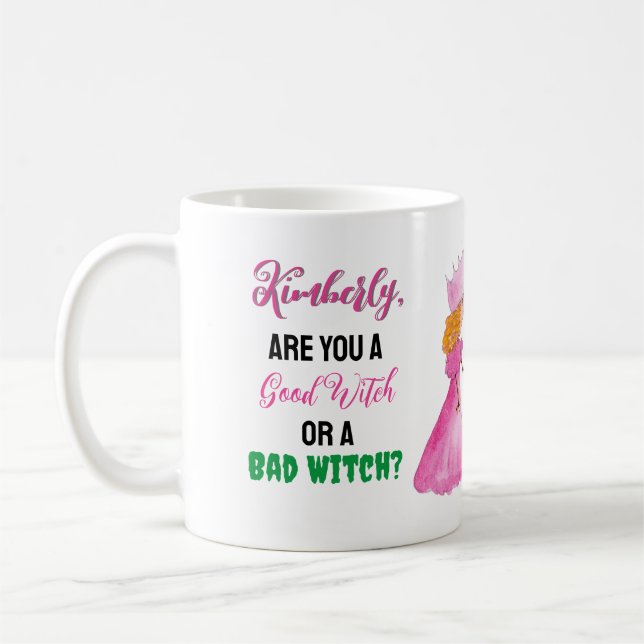 Mug Votre nom Bonne sorcière ou Mauvaise sorcière? Ama (Gauche)