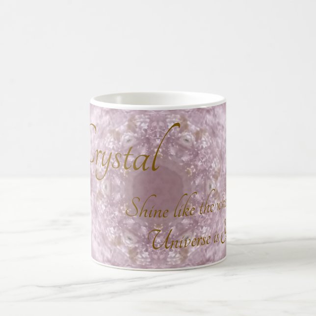 Mug Votre nom Custom Crystal Rose Quartz (Centre)