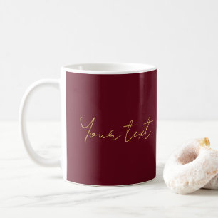 Mug Votre nom de texte personnalisé Typographie modèle
