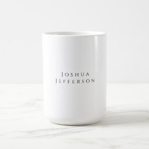 Mug Votre nom Professionnel Créatif Simple Noir Blanc
