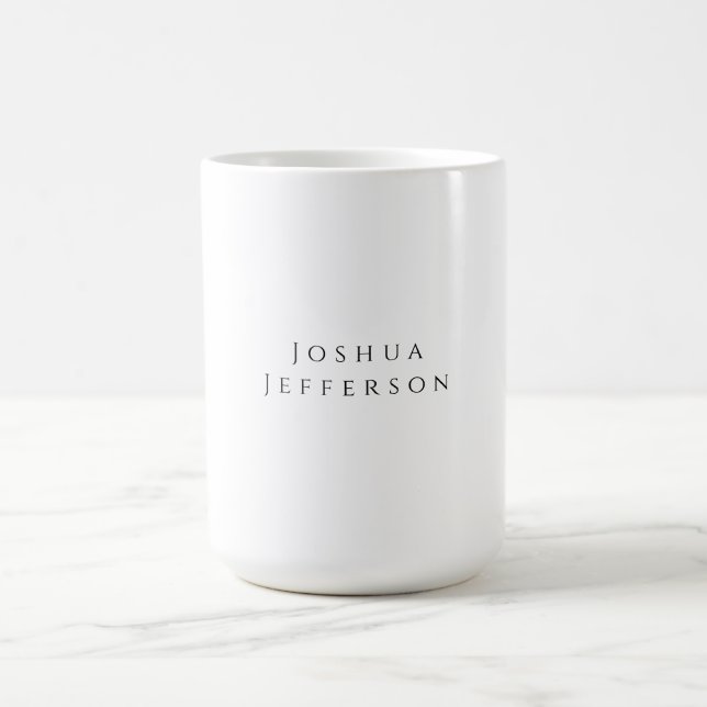 Mug Votre nom Professionnel Créatif Simple Noir Blanc (Centre)