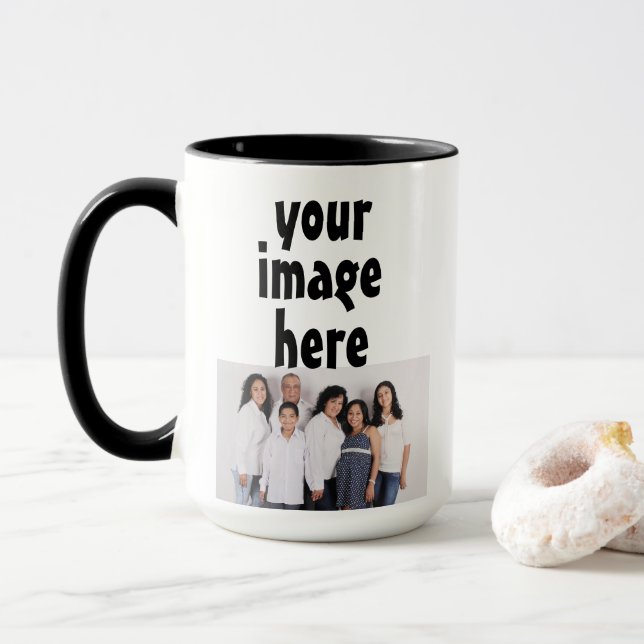 Mug votre photo cafetières personnalisées (Avec donut)