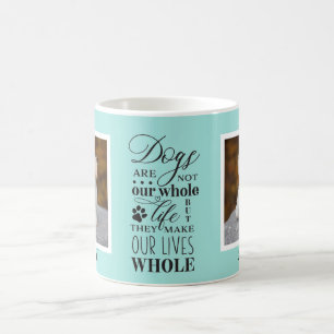 Mug Votre photo de chien et citation de chien verte
