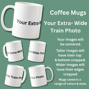 Mug Votre photo de train extra-large