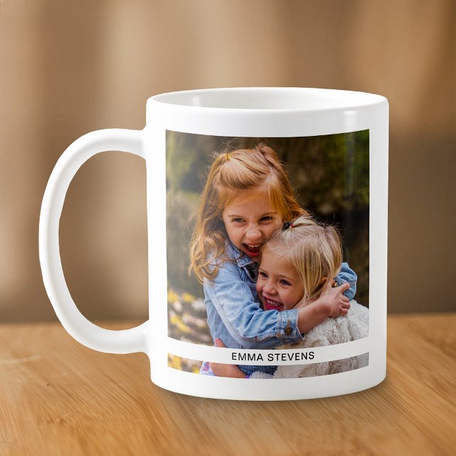 Mug Votre photo et nom Musique à double face (Créateur téléchargé)