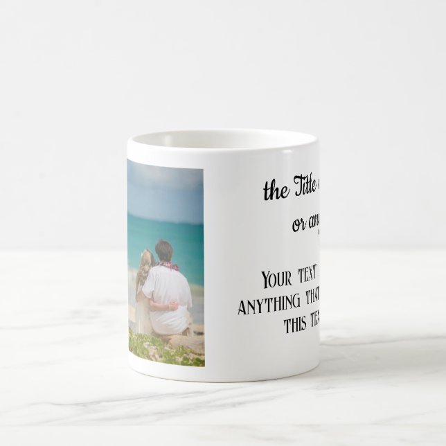 Mug Votre photo et votre texte 11oz. Classique (Centre)