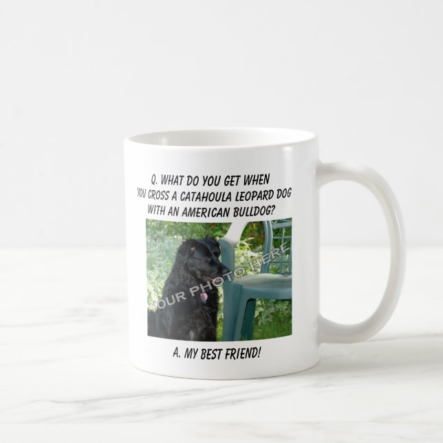 Mug Votre photo ! Mélange de chien de léopard de (Droite)