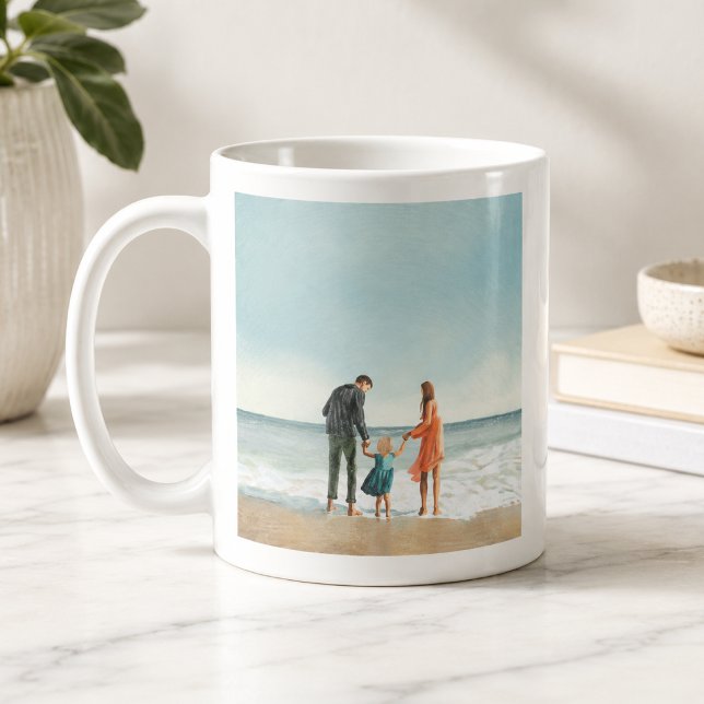 Mug Votre Propre Oeuvre Artistique | Téléchargez votre (Upload your own artwork to create a custom coffee mug for photos, art, and keepsakes.)