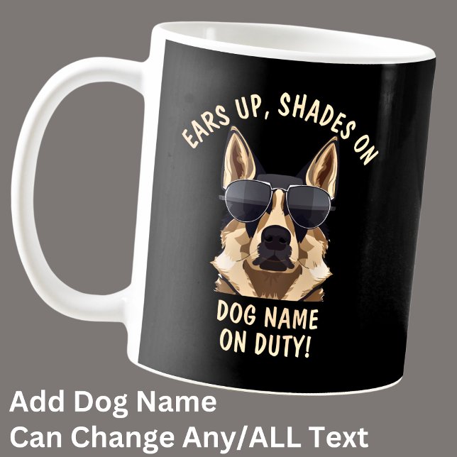 Mug Votre Propre Texte, Oreilles Up Shades Sur Le Nom  (Créateur téléchargé)