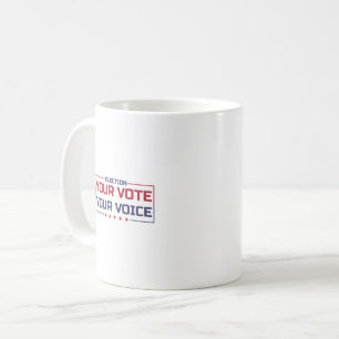 Mug Votre Vote Votre Voix police colorée