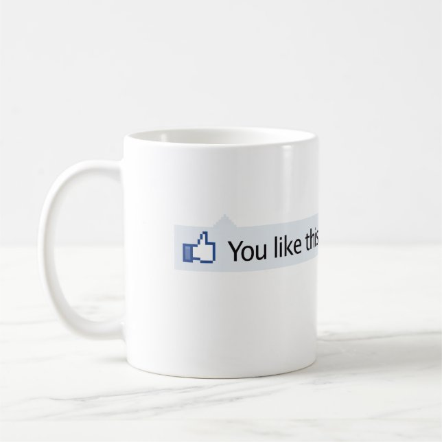 Mug vous aimez des pouces de ce Facebook (Gauche)