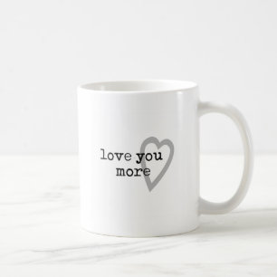 Mug vous aimez plus coeur noir blanc gris moderne