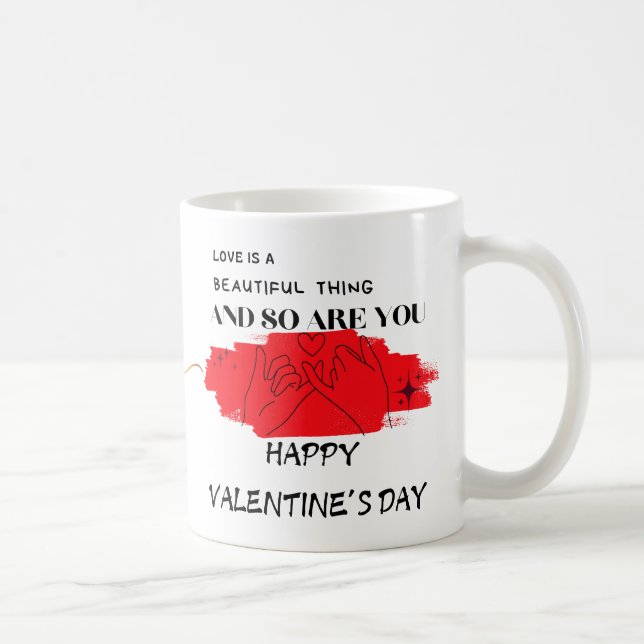 Mug Vous + Amour = Belle : Saint Valentin (Droite)