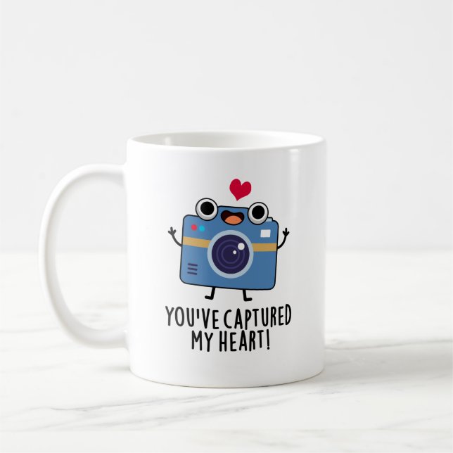 Mug Vous avez capturé Mon Coeur Drôle Caméra Pun (Gauche)