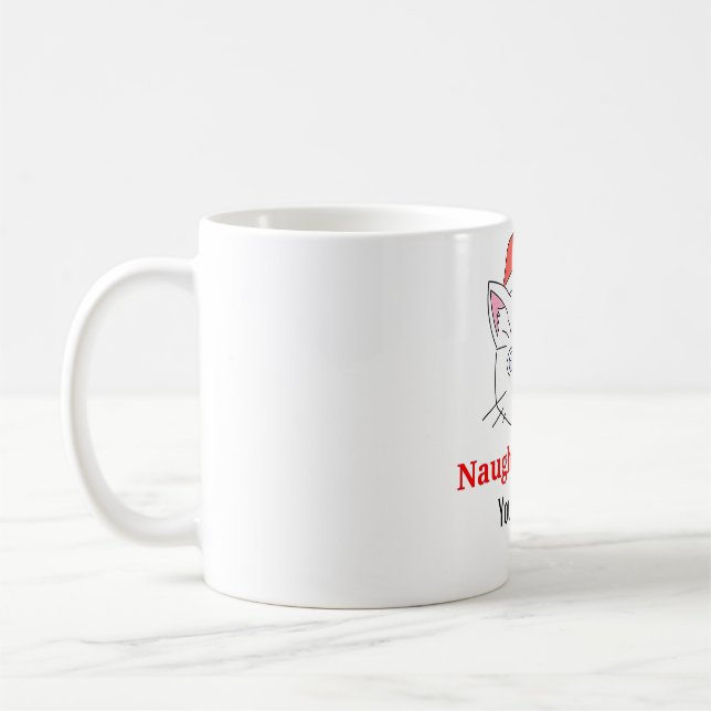 Mug Vous choisissez Kitty Cat Naughty ou Nice (Gauche)