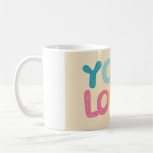Mug Vous êtes aimé - Design minimaliste de typographie