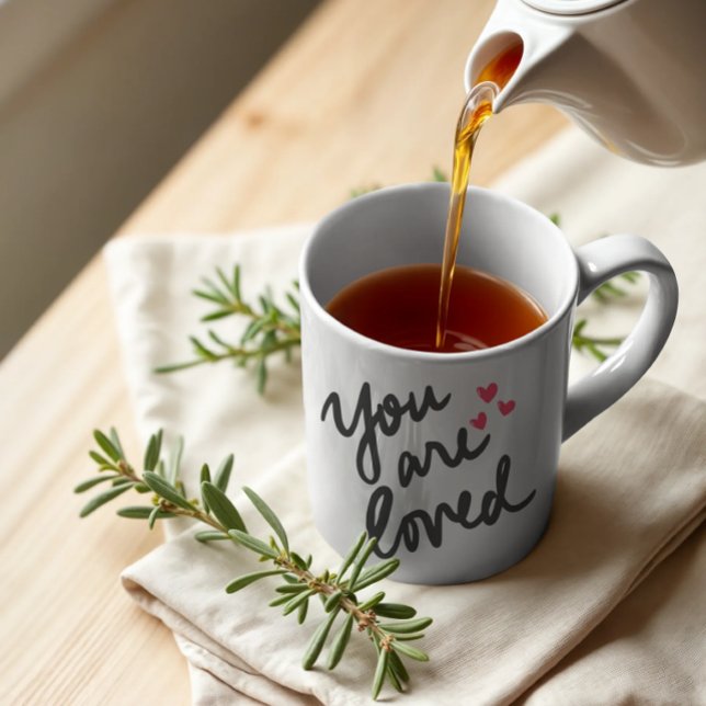 Mug Vous êtes aimé – Typographie d'affirmation (Créateur téléchargé)
