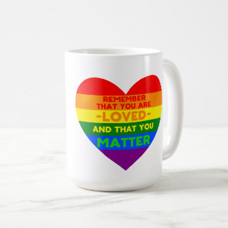 Mug Vous êtes aimé Vous avez de l'importance (coeur du